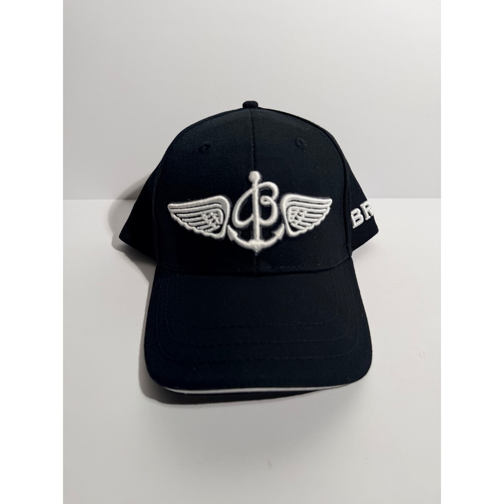 Breitling Baseball Cap Hat Mens OSFM Black Embroidered Winged Anchor Logo Promo